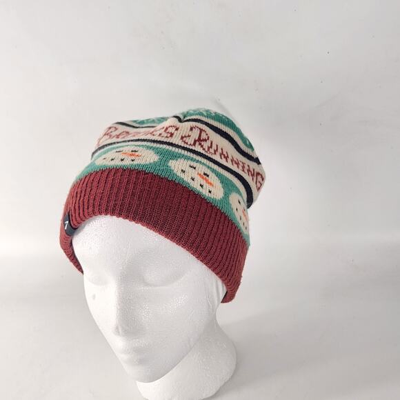 Brooks Running F22 Run Merry Pom Beani Heat Unisex Snowman Holiday Christmas - Picture 4 of 6